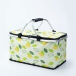 COLLAPSIBLE INSULATED DOUBLE HANDLE COLORFUL PICNIC BAG BIG SIZE - Image 9