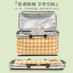 COLLAPSIBLE INSULATED DOUBLE HANDLE COLORFUL PICNIC BAG BIG SIZE - Image 5