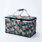 COLLAPSIBLE INSULATED DOUBLE HANDLE COLORFUL PICNIC BAG BIG SIZE - Image 8