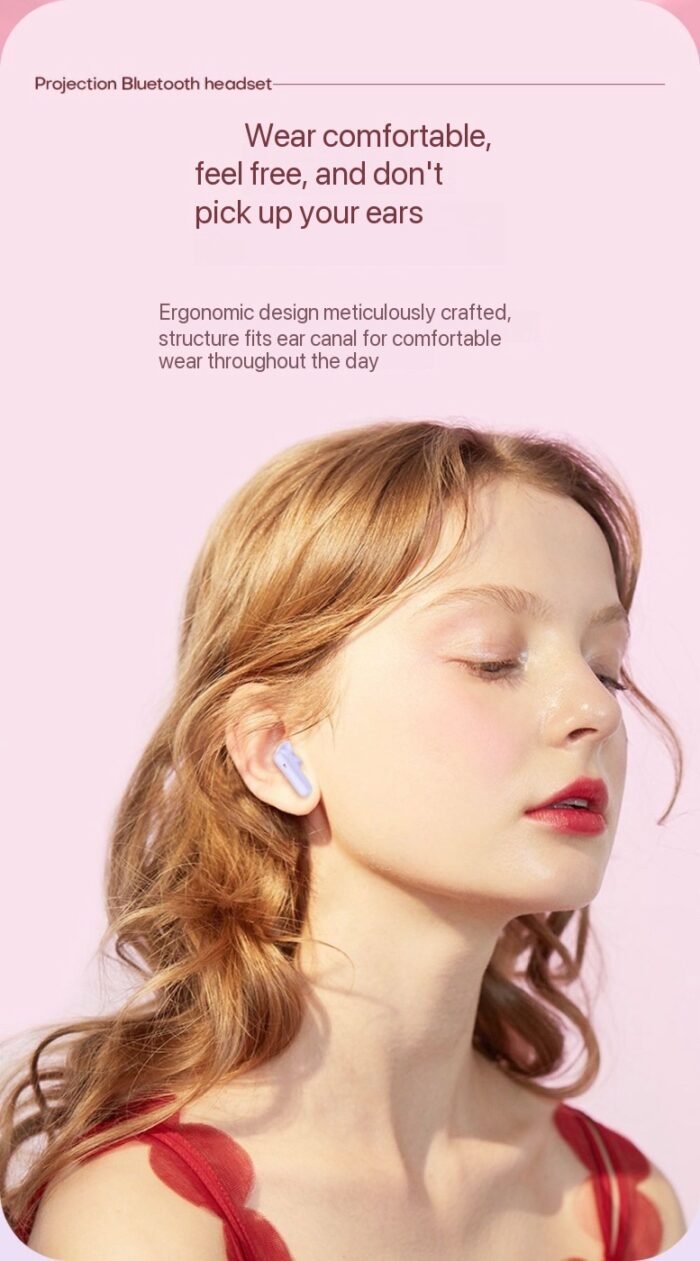 S28 FINGER TOUCH BLUETOOTH EARPOD/EARBUD WITH PROJECTOR LIGHT AND REPLACEABLE CLIP - Image 5