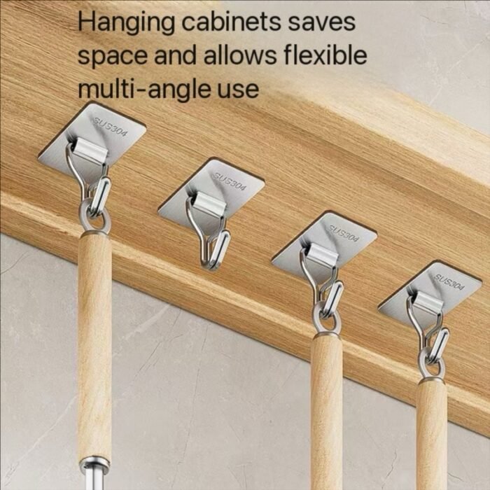 10PC STAINLESS STEEL ADHESIVE WALL HOOK - Image 4