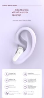 S28 FINGER TOUCH BLUETOOTH EARPOD/EARBUD WITH PROJECTOR LIGHT AND REPLACEABLE CLIP - Image 6