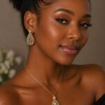 QUALITY NON TARNISH LUXURY SUNGOLD FASHION EARRING AND PENDANT SET DESIGN 4(Doesn’t come with chain)