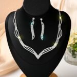 FASHION SILVER JEWELRY CHAIN AND EARRING DESIGN 9
