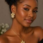 QUALITY NON TARNISH LUXURY SUNGOLD FASHION EARRING AND PENDANT SET DESIGN 3(doesn’t come with chain)