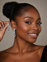 QUALITY NON TARNISH LUXURY SUNGOLD FASHION EARRING DESIGN  2 - Image 2