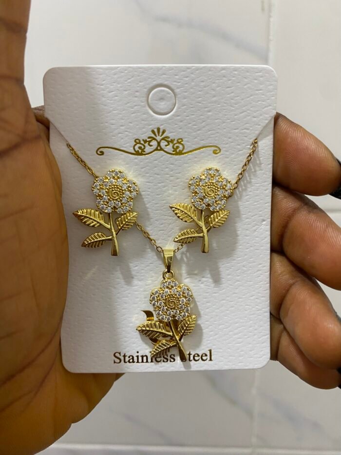 QUALITY HY FASHION CHAIN AND EARRING SET DESIGN 9 - Image 2
