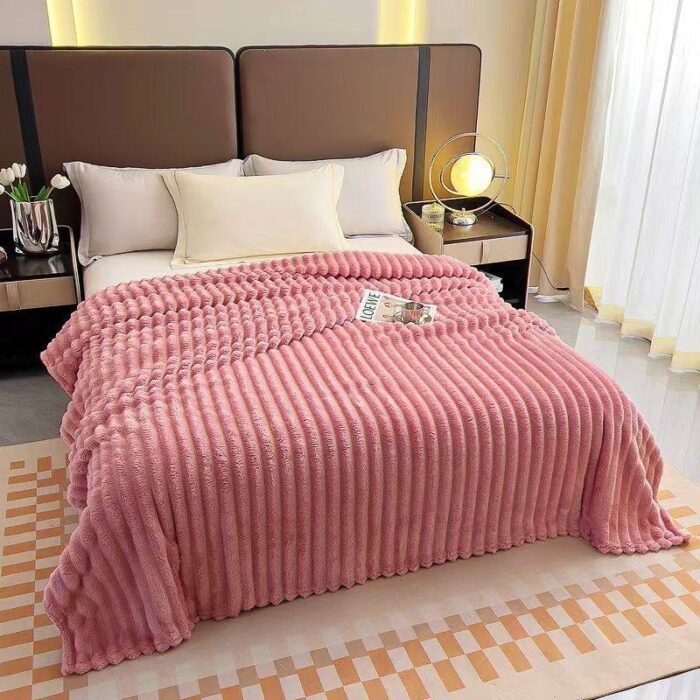 DOUBLE SIDED WARM SOLID SKIN FRIENDLY RABBIT FUR VELVET BLANKET/DUVET DESIGN 2

NO PILLOW OR PILLOW CASE O📌 - Image 10