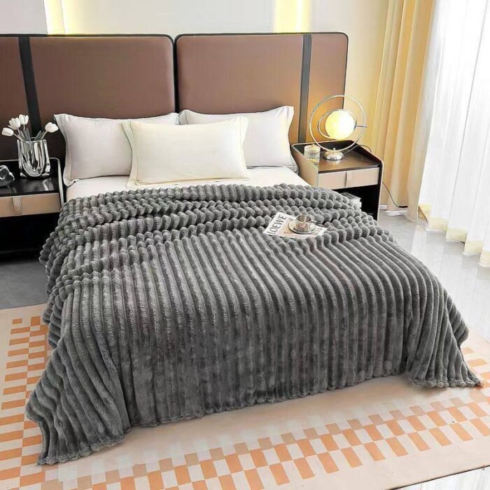 DOUBLE SIDED WARM SOLID SKIN FRIENDLY RABBIT FUR VELVET BLANKET/DUVET DESIGN 2

NO PILLOW OR PILLOW CASE O📌 - Image 13