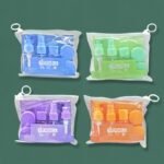6PC TRAVEL TRANSPARENT COSMETIC PLASTIC BOTTLE SET KIT for Lotion,cream,spray and more - Image 2