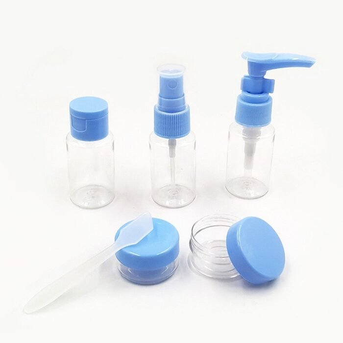 6PC TRAVEL TRANSPARENT COSMETIC PLASTIC BOTTLE SET KIT for Lotion,cream,spray and more - Image 3