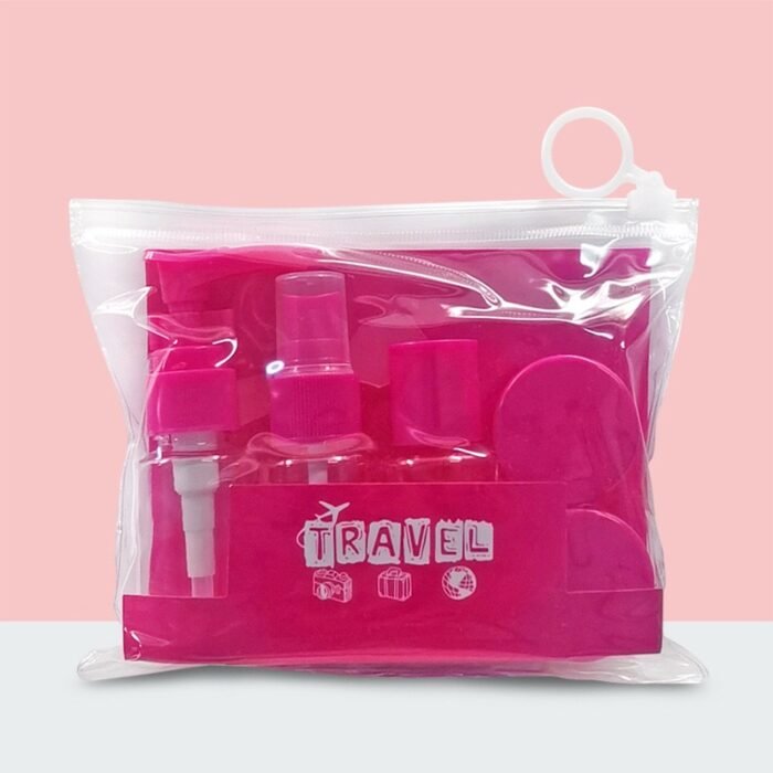 6PC TRAVEL TRANSPARENT COSMETIC PLASTIC BOTTLE SET KIT for Lotion,cream,spray and more - Image 4