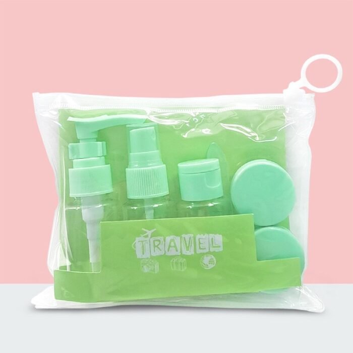 6PC TRAVEL TRANSPARENT COSMETIC PLASTIC BOTTLE SET KIT for Lotion,cream,spray and more - Image 5
