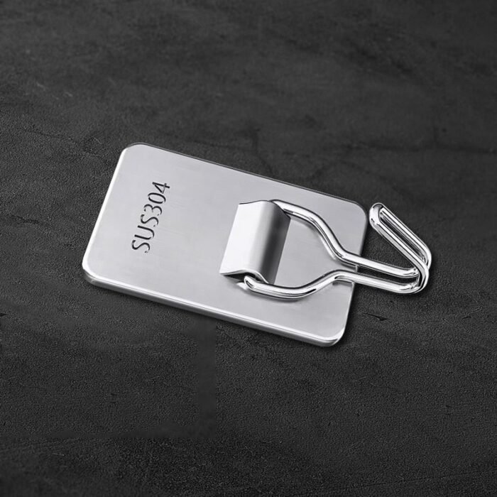 10PC STAINLESS STEEL ADHESIVE WALL HOOK - Image 2