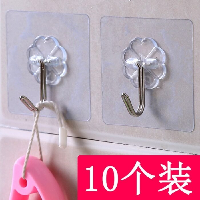 10PC TRANSPARENT WALL HOOK 2026 - Image 4