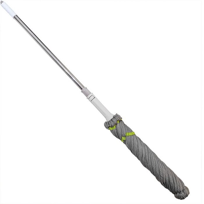 SELF SQUEEZING OR TWISTING SPIN ROTATING COTTON PAD MOP(GREY AND GREEN COLOR) - Image 5