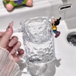 (ON SALES) Glacier Pattern Mouthwash Cup Light Luxury Home Water Wave Pattern Wash Children's Toothpaste Cup Transparent Toothbrush Mug DESIGN 2