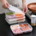 4 COMPARTMENT FOOD/FRUIT/SNACK  FRIDGE STORAGE BOX 2026

Can serve as a fruit or snack plate for your kids to school - Image 2