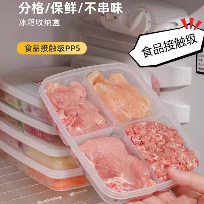 4 COMPARTMENT FOOD/FRUIT/SNACK  FRIDGE STORAGE BOX 2026

Can serve as a fruit or snack plate for your kids to school - Image 3
