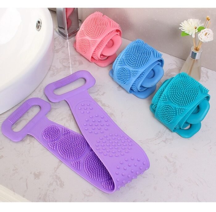 SILICON DOUBLE SIDED BODY BACK SCRUBBING SHOWER SPONGE 2026 - Image 6