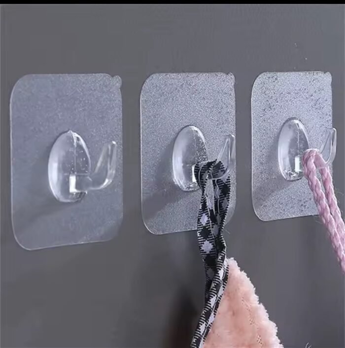 10PC TRANSPARENT WALL HANGER HOOK(2IN1) - Image 5