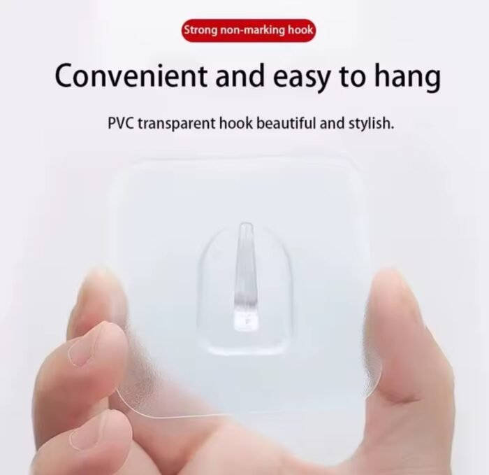 10PC TRANSPARENT WALL HANGER HOOK(2IN1) - Image 4