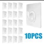 10PC TRANSPARENT WALL HANGER HOOK(2IN1)