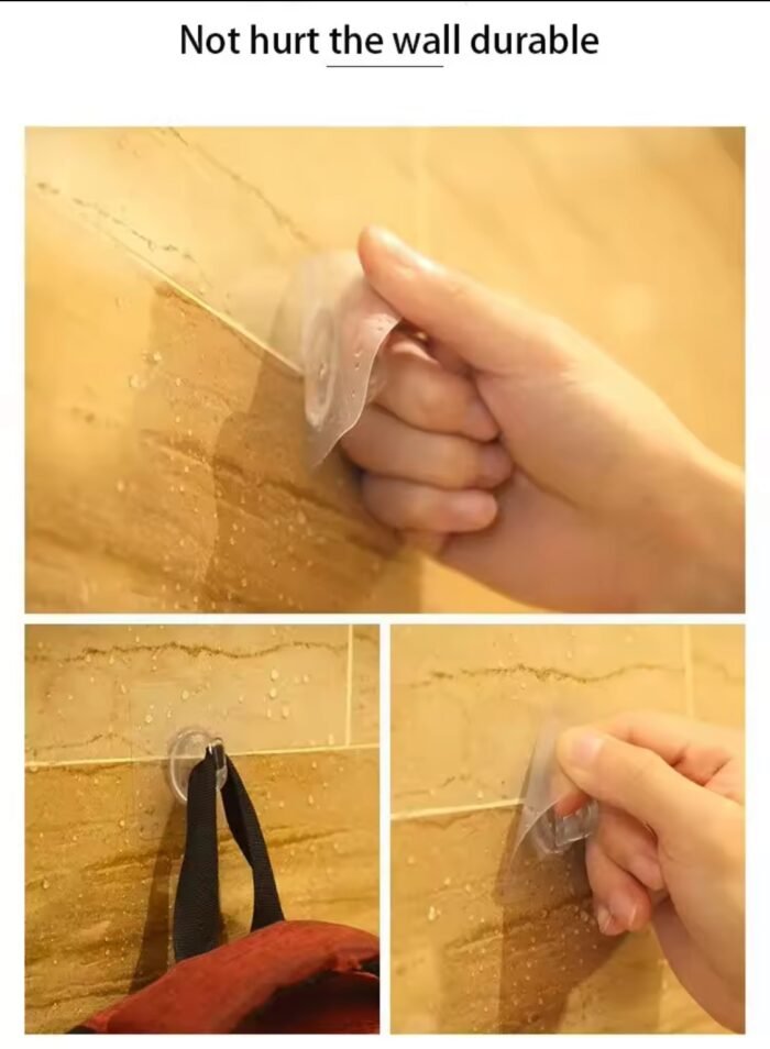 10PC TRANSPARENT WALL HANGER HOOK(2IN1) - Image 3