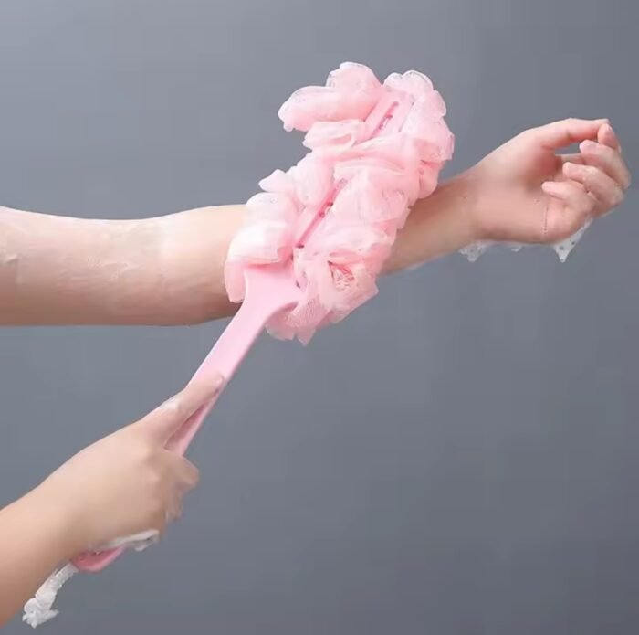 Long Handle Bath Brush Enlarged Bath Ball Flower Back Scrubber Body Brush Wash Sponge Exfoliating Shower Rich Foam Bath Sponge Design 4 2026 - Image 5