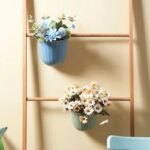 Flowers Shape Kitchen Hanging Trash Can Desktop Clutter Collection Basket Cabinet Wall Mounted Garbage Bin Container Household(WHITE COLOR ONLY) - Image 6