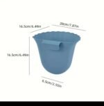 Flowers Shape Kitchen Hanging Trash Can Desktop Clutter Collection Basket Cabinet Wall Mounted Garbage Bin Container Household(WHITE COLOR ONLY) - Image 2