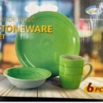 6PC DINNER SET(2CUP,2FLAT PLATE,2 DEEP BOWL) Available in that multicolor print