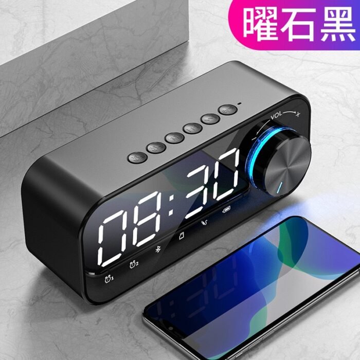 MULTIFUNCTIONAL RECHARGEABLE STEREO BASE-HEAVY BLUETOOTH SPEAKER WITH TF/FM RADIO AND ALARM CLOCK - Image 3