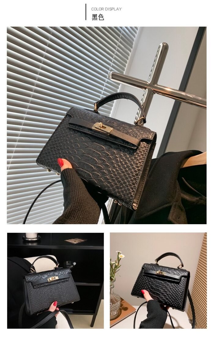 EMMA CUTE CLASSY MINI CROC SKIN LEATHER BAG Design 1 - Image 7