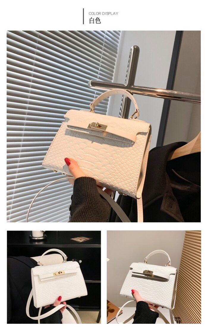 EMMA CUTE CLASSY MINI CROC SKIN LEATHER BAG Design 1 - Image 9