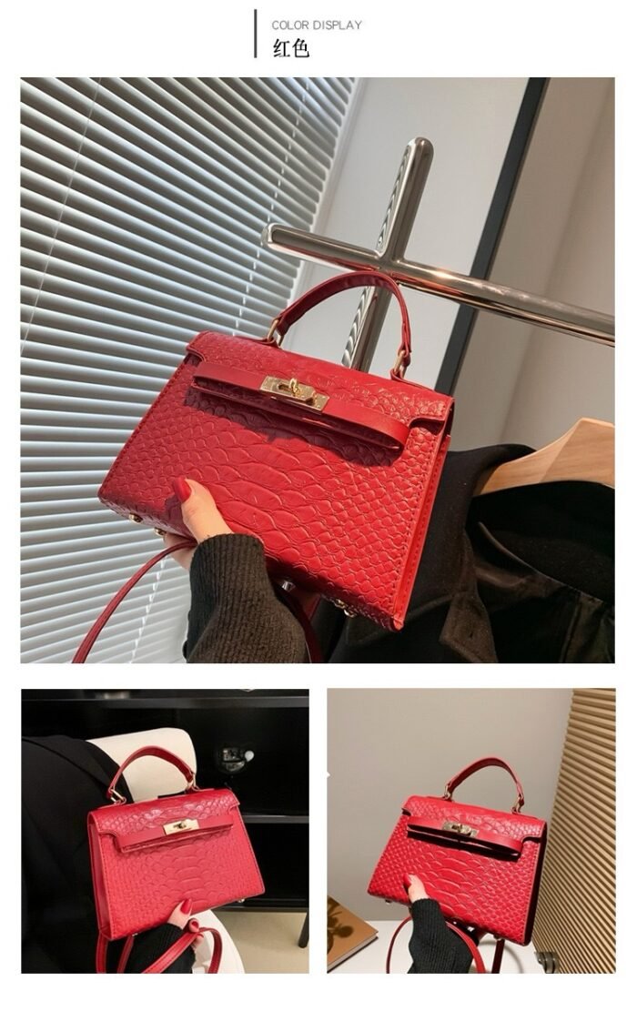 EMMA CUTE CLASSY MINI CROC SKIN LEATHER BAG Design 1 - Image 10