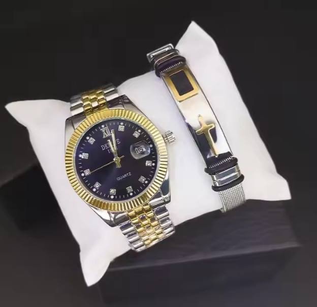 img_9628 JUSTINE QUALITY MENS WRISTWATCH WITH BRACELET,COMES IN A FANCY BOX - Image 1