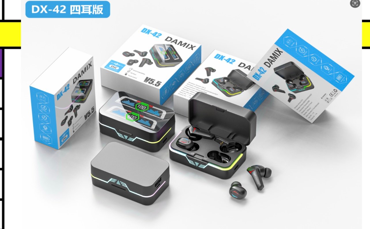 img_b04569011d52-1 DX-42 2 PAIR OF FINGER TOUCH BLUETOOTH EARBUD/EARPOD - Image 1