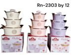 3PC QUALITY 800/1200/2000ML ORCHID INSULATED FOOD WARMER