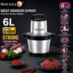 6LTR QUALITY STRONG SOVANA MASTER CHEF GRINDER/YAM POUNDER 1500WATT 💯 COPPER MOTOR