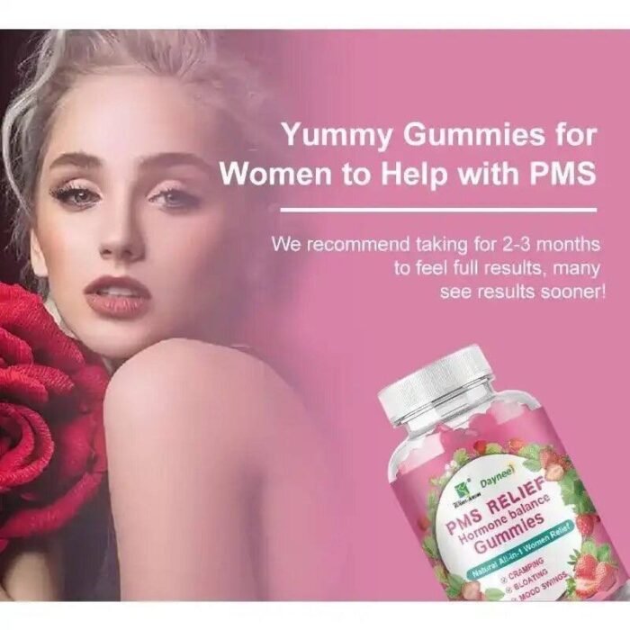 DAYNEE PMS RELIEF HORMONE BALANCE GUMMIES  (NATURAL ALL-IN-1 WOMEN RELIEF) _ 60 VEGAN GUMMIES - Image 3