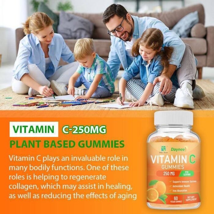 VITAMIN C GUMMIES(SUPPORT IMMUNE SYSTEM)
60pc gummies in a bottle - Image 3