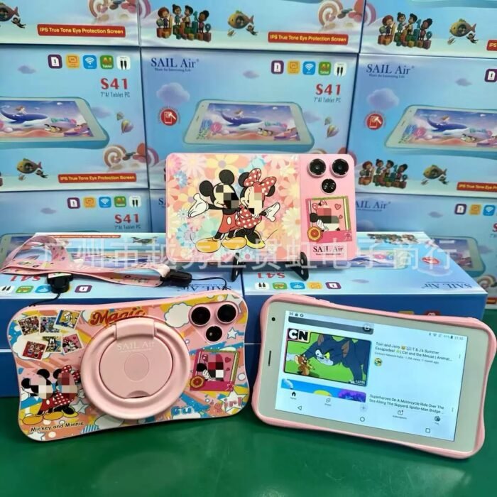 SAIL AIR 41 1SIM + WIFI 
8GB+256GB ANDROID 15 5G
 7INCH IPS UNBREAKABLE SCREEN TYPE C CABLE&CHARGER
WITH TOUCH PEN,SILICON CASE,3D GLASSES,SHOULDER STRAPS AND GIFT ITEMS (KIDS TABLET) - Image 3