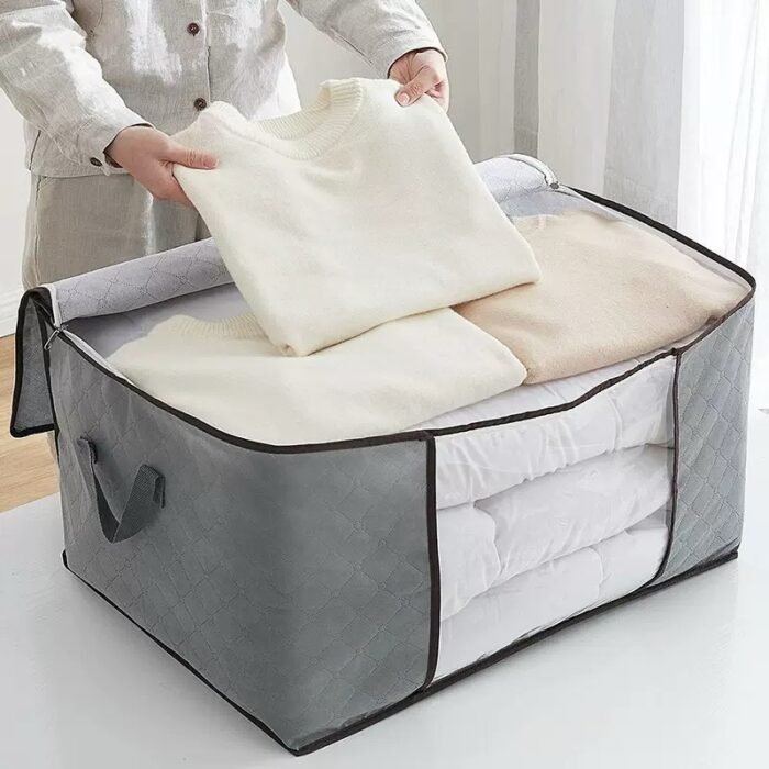 Thickened Fabric Storage Bag with Clear Window Large Capacity Clothes Quilt Organizer for Moving Home Moisture-Proof Packing Bag - Image 11