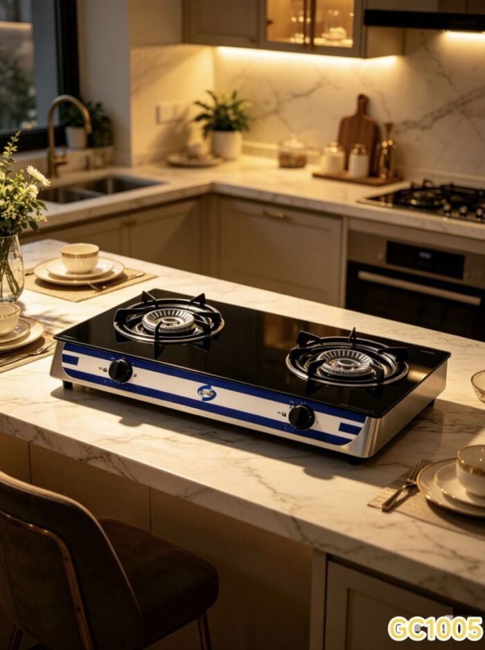 2 FACE GLASS JDSMP AUTO IGNITION TABLE GAS COOKER - Image 2