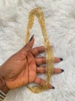 DURABLE SUNBELLE GOLD REPLICA CUBAN CHAIN DESIGN 3 (LONG AND TINY) - Image 2