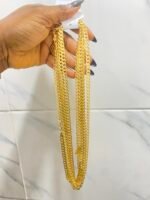 DURABLE SUNBELLE GOLD REPLICA CUBAN CHAIN DESIGN 1 (LONG) - Image 2