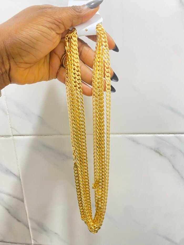 DURABLE SUNBELLE GOLD REPLICA CUBAN CHAIN DESIGN 1 (LONG) - Image 2