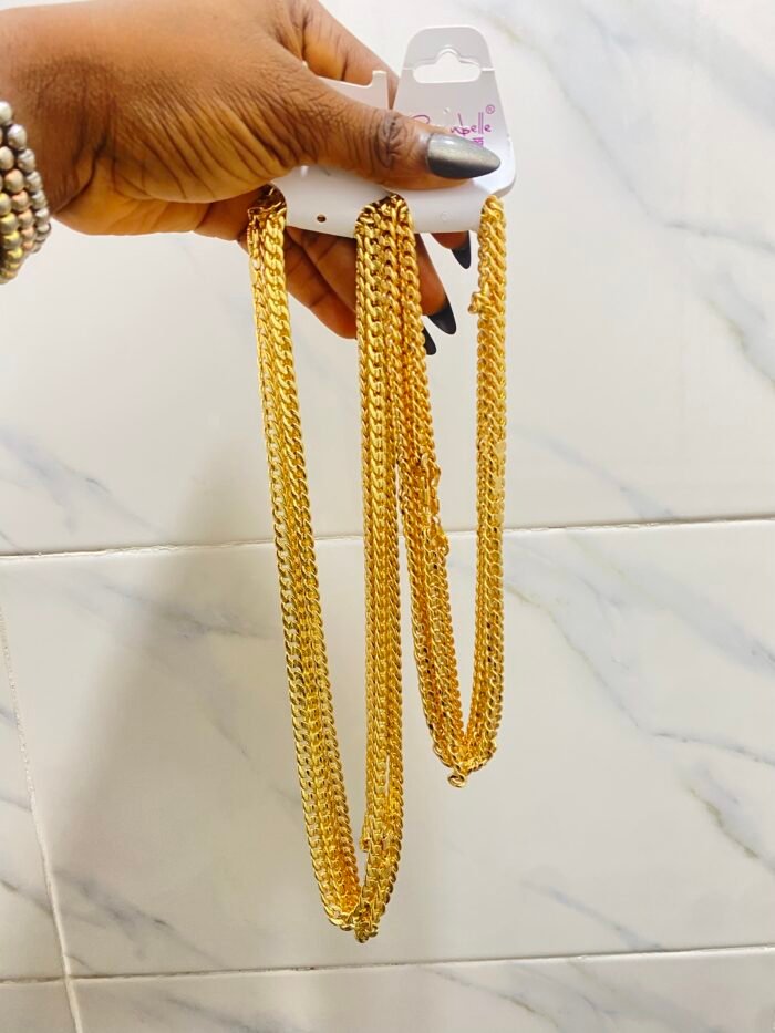DURABLE SUNBELLE GOLD REPLICA CUBAN CHAIN DESIGN 1 (LONG) - Image 3