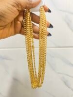 DURABLE SUNBELLE GOLD REPLICA CUBAN CHAIN DESIGN 2 (SHORT) - Image 4